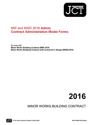 JCT 2016 Contract Administration Packs