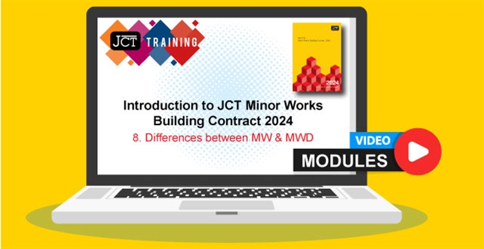 Introduction to JCT Minor Works Building Contract 2024 - 8. Differences between MW and MWD